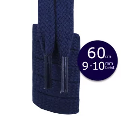 Schnürsenkel Blau-Marine flach 60cm 9-10mm breit | Collonil Flachsenkel