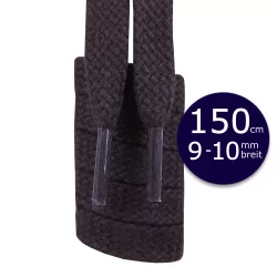 Schnürsenkel Dunkelbraun flach 150cm 9-10mm breit | Collonil Flachsenkel
