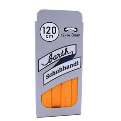 Schnürsenkel Neon Orange 120cm flach 8mm | Barth Flachsenkel